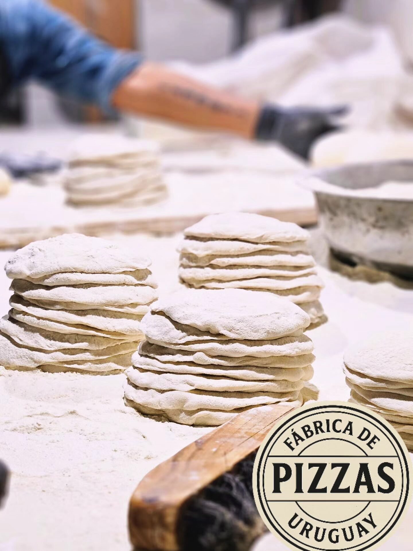 Pizzeta prepizzas – fábrica de pizzas – elaborada en horno a leña (Uruguay)